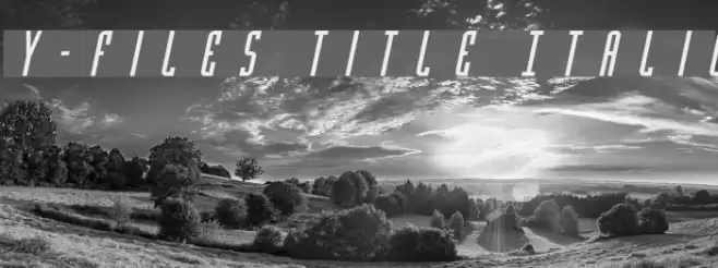 Y-Files Title Italic फ़ॉन्ट examples
