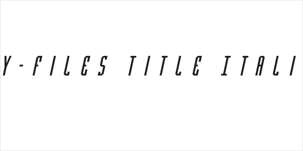 Y-Files Title Italic Logo