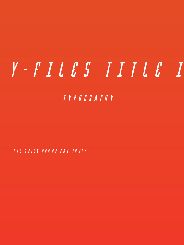 Y-Files Title Italic Poster