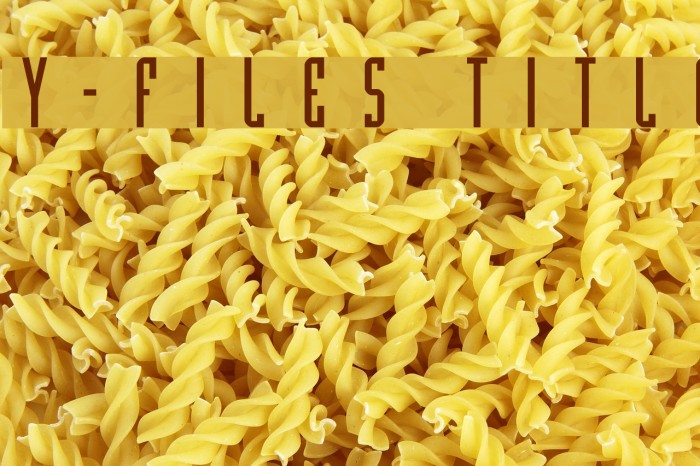 Y-Files Title Schriftart examples