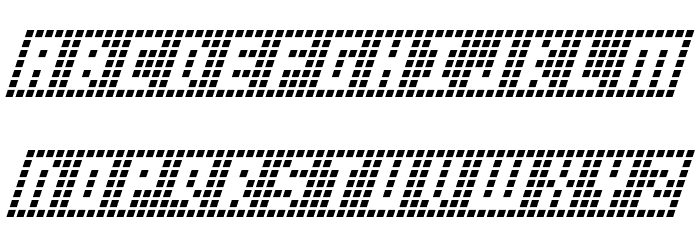 Y-Grid Italic Font LOWERCASE