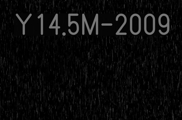 Y14.5M-2009 Font examples