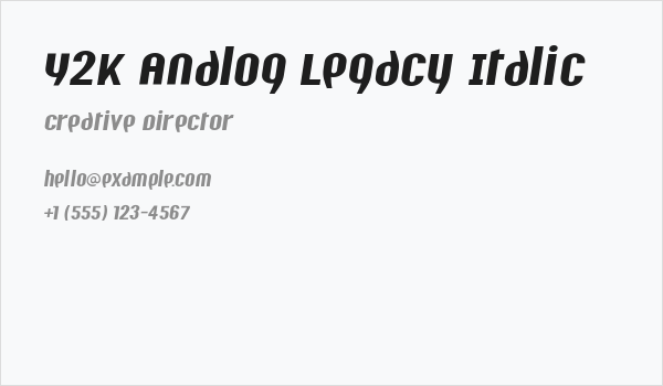 Y2K Analog Legacy Italic Business Card