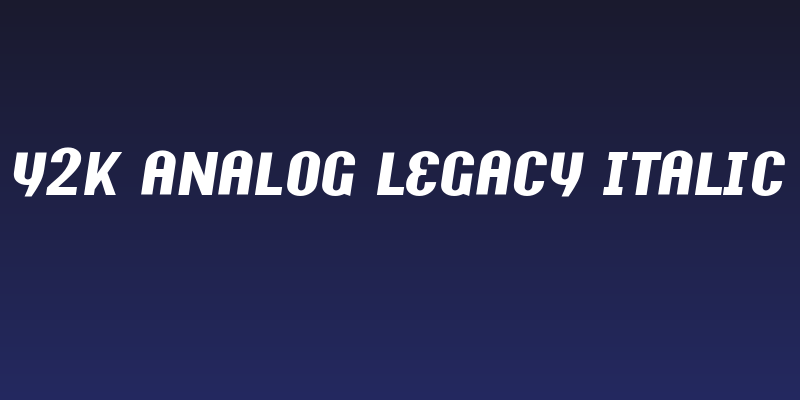 Y2K Analog Legacy Italic Social Header