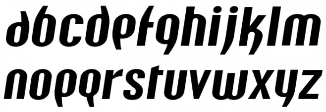 Y2K Analog Legacy Italic फ़ॉन्ट लोअरकेस