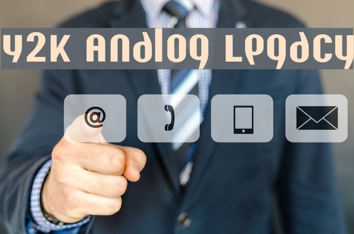 Y2K Analog Legacy Font examples