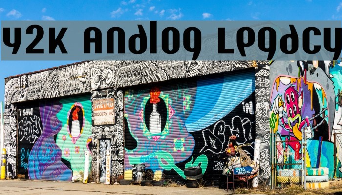 Y2K Analog Legacy Font examples