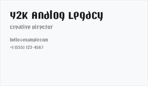 Y2K Analog Legacy Business Card