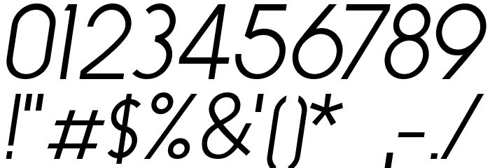 Y2K Neophyte Italic Font OTHER CHARS