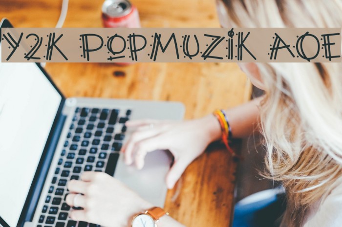 Y2K PopMuzik AOE Font examples