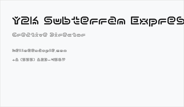 Y2k Subterran Express KG Business Card