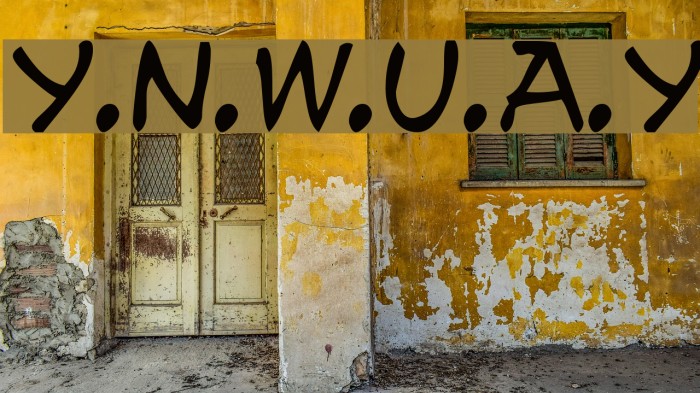 y.n.w.u.a.y Font examples