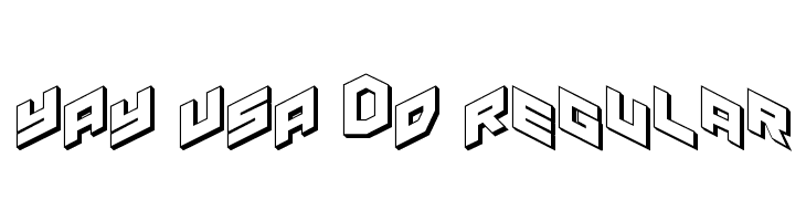 YAY USA 3D Regular  font caratteri gratis