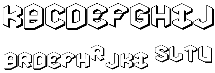 YAY USA 3D Regular Font OTHER CHARS