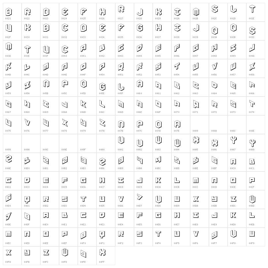 YAY USA 3D Regular Character Map