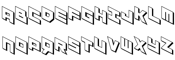 YAY USA 3D Regular Font LOWERCASE