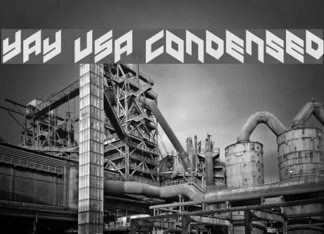 YAY USA Condensed Font examples