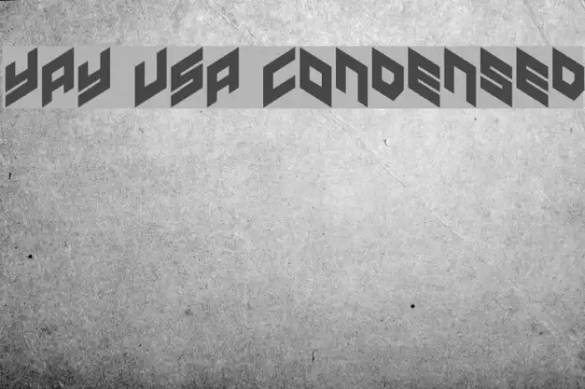 YAY USA Condensed Font examples