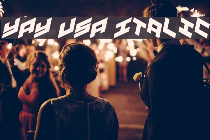 YAY USA Italic Font examples