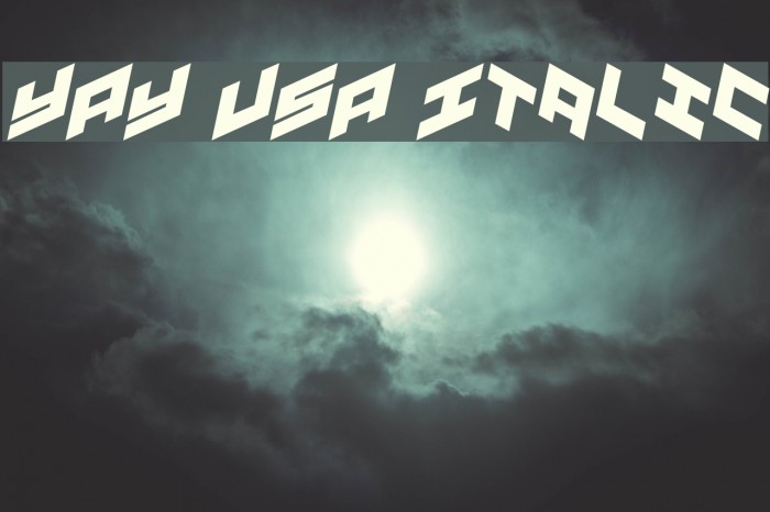 YAY USA Italic Font examples