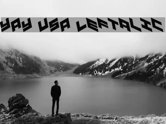 YAY USA Leftalic Font examples