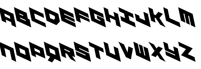YAY USA Leftalic Font LOWERCASE