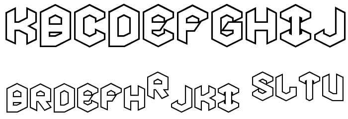 YAY USA Outline Regular Font OTHER CHARS