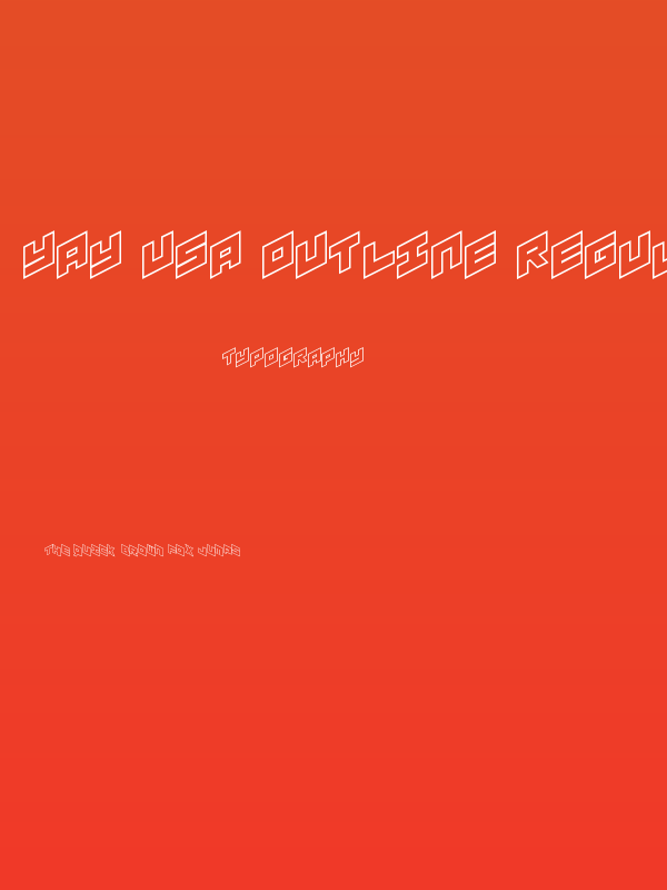 YAY USA Outline Regular Poster