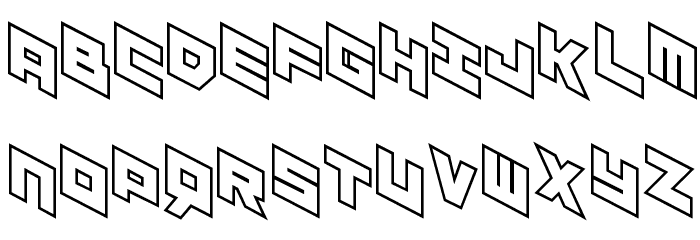 YAY USA Outline Regular Font LOWERCASE