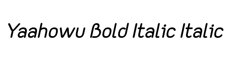 Yaahowu Bold Italic Italic फ़ॉन्ट