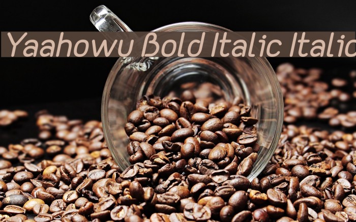 Yaahowu Bold Italic Italic फ़ॉन्ट examples