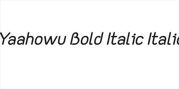 Yaahowu Bold Italic Italic Logo