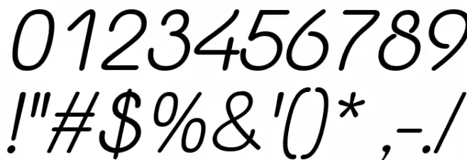 Yaahowu Italic Italic Font OTHER CHARS