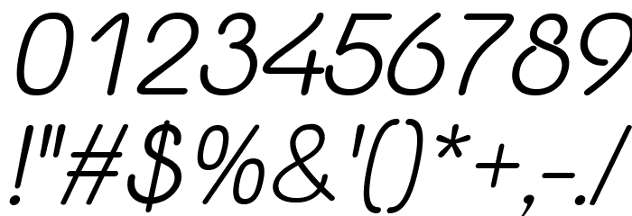 Yaahowu Italic Italic Font OTHER CHARS