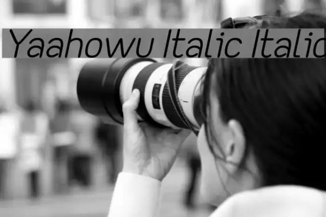 Yaahowu Italic Italic Font examples