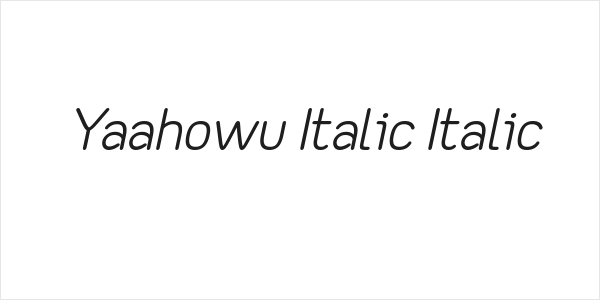 Yaahowu Italic Italic Logo