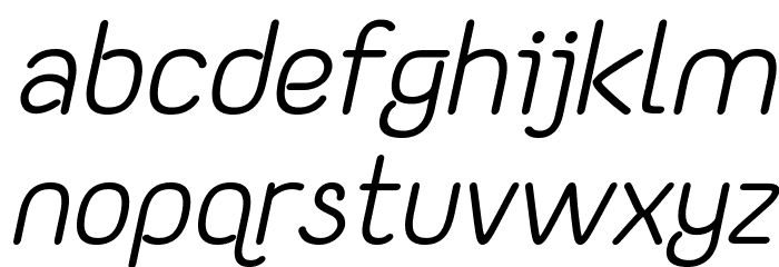 Yaahowu Italic Italic Font LOWERCASE