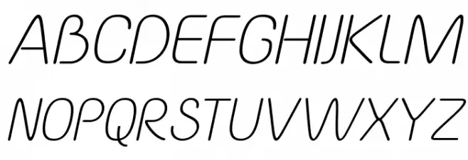 Yaahowu Light Italic Italic Schriftart Groß