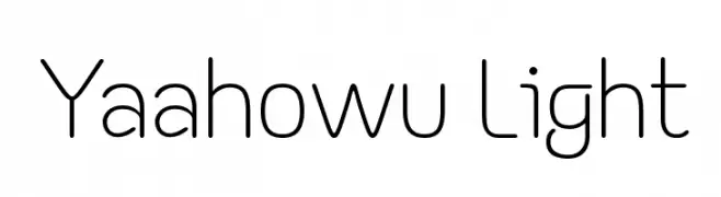 Yaahowu Light  Frei Schriftart Herunterladen