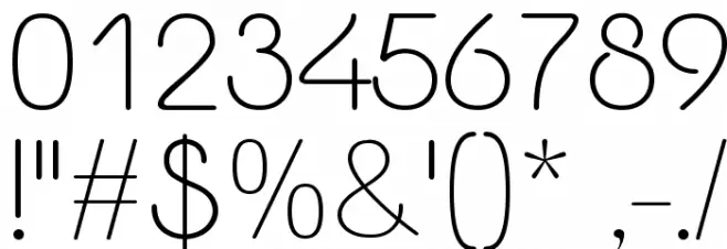 Yaahowu Light Font OTHER CHARS