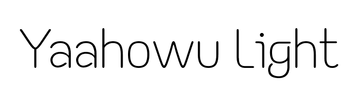 Yaahowu Light  les polices de caractères gratuit tlcharger