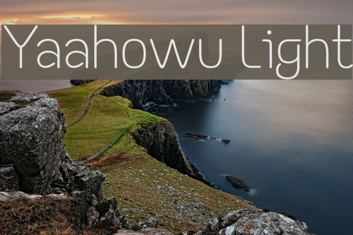 Yaahowu Light Font examples