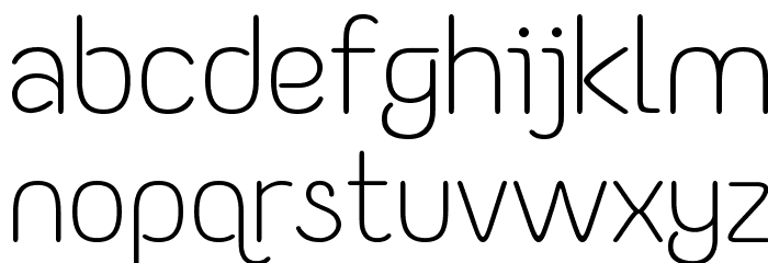 Yaahowu Light Font LOWERCASE
