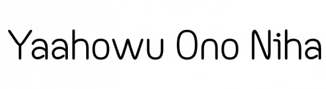 Yaahowu Ono Niha  Frei Schriftart Herunterladen