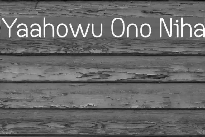 Yaahowu Ono Niha Font examples