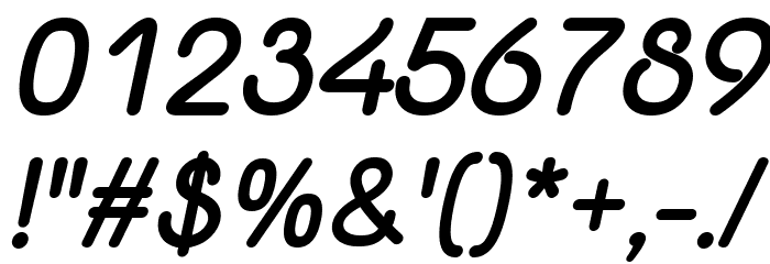 Yaahowu Thick Italic Italic Font OTHER CHARS