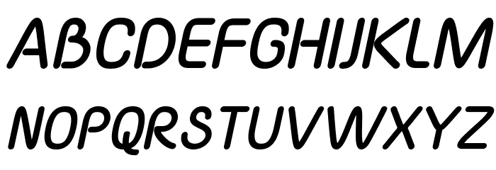 Yaahowu Thick Italic Italic Font LOWERCASE