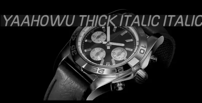 Yaahowu Thick Italic Italic フォント examples