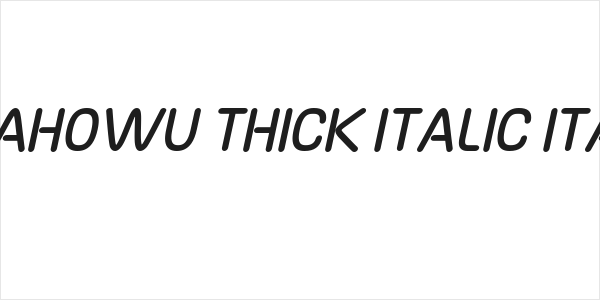 Yaahowu Thick Italic Italic Logo