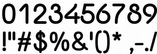 Yaahowu Thick Font OTHER CHARS